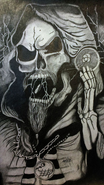 Hell-DJ, Bleistift auf Papier, 42 x 29,7 cm, Nina Tomic, 11/2013 