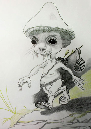 Mausmann, Bleistift auf Papier, 42 x 29,7 cm, Nina Tomic, 7/2013 