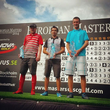 Le podium de l'European Masters 2014