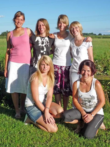 TGG-Damen auf dem Bild hinten von links: Vroni Schräfl, Sabine Schamberger, Anita Mair, Alena Heinrichs; vorne v.l.: Nicole Kuhn und Alexandra Eder