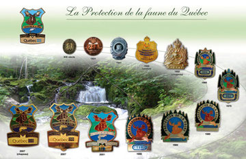Quebec Wildlife Protection Officer Badges Over The Years