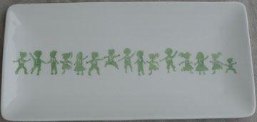 Plat à cake Silhouettes Vert Anis