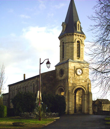 L'église de Saint-Christophe-de-Double reconstruite vers 1850