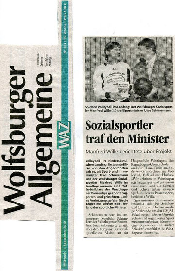 Wolfsburger Allgemeinde Zeitung 1. September 2010