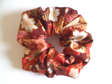 Scrunchie (Japanese Cotton Cherry Bloosom) 10cmx10cm