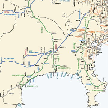 高速道路地図　湘南