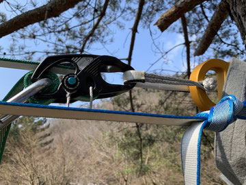 AWL5.0とテンションメーターをソフトシャックルで接続