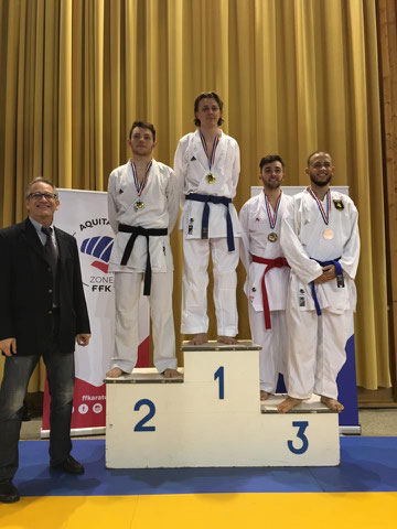 Aurélien Vice-champion de la ZID Aquitaine et 3ème  Région Nouvelle Aquitaine.seniors -75kg