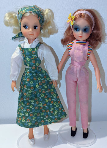 Squishhead Basic Fleur (left) and Dungaree Fleur (right).