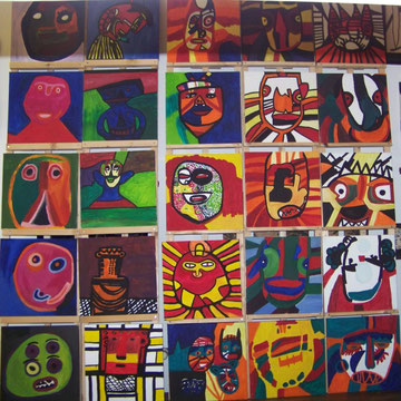 Ausschnitt aus der Ausstellung "Masken" aus dem Atelier Alii et Alii, 2012