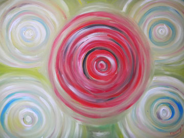 "Reie - Swaz hie gat umbe" - Huile - 100 x 80