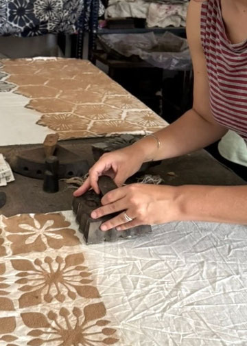 INDIGO MUD RESIST BLOCK PRINT 1 DAY WORKSHOP TRADITIONAL INDIGO PRINTING FROM RAJASTHAN / DELHI