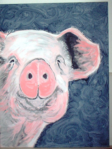Ein glückliches Schwein