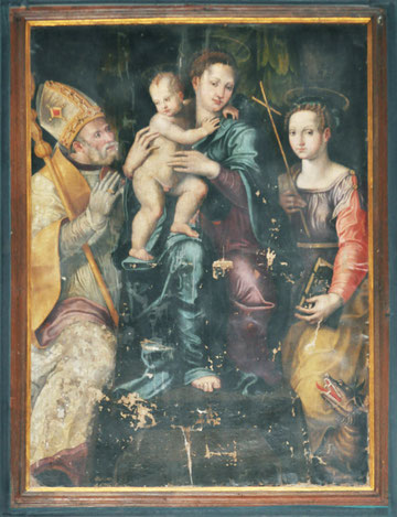 Linguizzetta - La Vierge à l'Enfant,  Marguerite et le dragon ; un évêque-1576