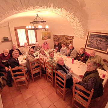 Die Gruppe der "Kulturspaziergänger" beim Abschlussessen