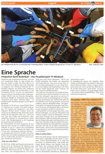 Artikel der BayernBasket Dez. 2012 - Zum Vergrößern Klicken