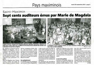Concert 2010 à Saint Maximin