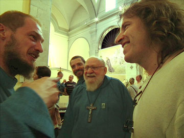 Frère Denis, avec les franciscains et Michel GARNIER