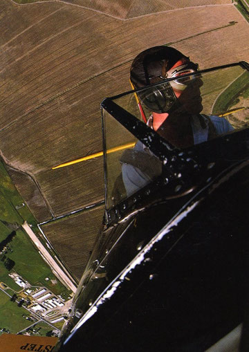Doing a loop over California vineyards in a classic Stearman PT-17 biplane. 