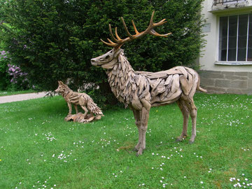 "Driftwood Art Stag Rothirsch mit Geweih" von Abdul Ghofur