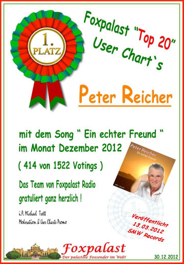 Platz 1 auf Webradio Foxpalast