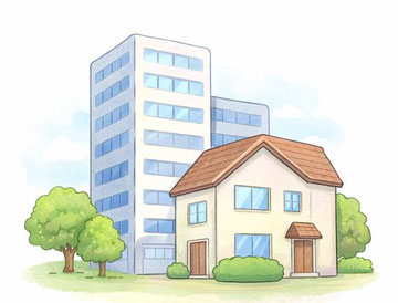 個別相談（法人・個人対応）を案内するイラスト