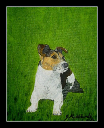 Hundeportrait in Öl 30 x 40