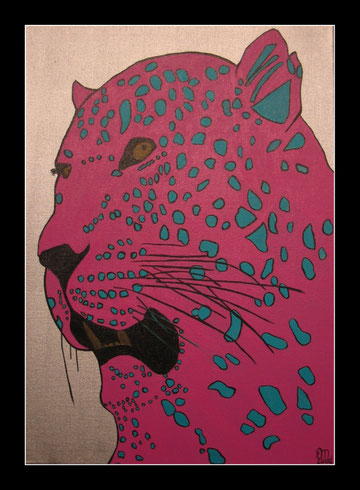 Leopard in Acryl 50 x 70