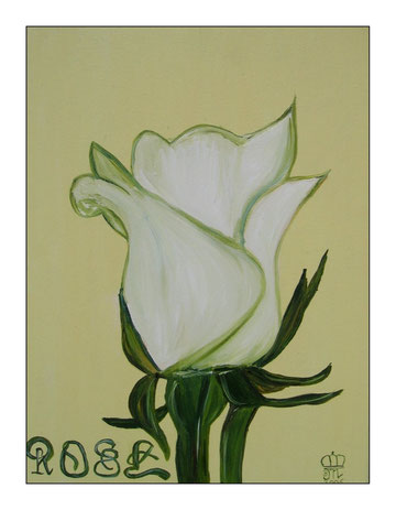 Rose in Öl 30 x 40
