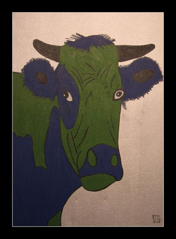 Kuh in Acryl 50 x 70