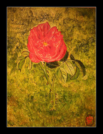 Rose in Öl 30 x 40