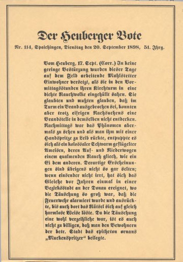 Original Zeitungsartikel von 1898