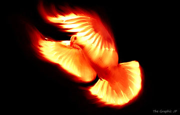 The holy spirit: a dove, fire, air, light