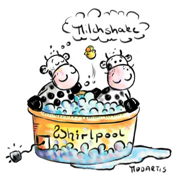 "Milchshake" Cartoon Kühe im Whirlool ?!