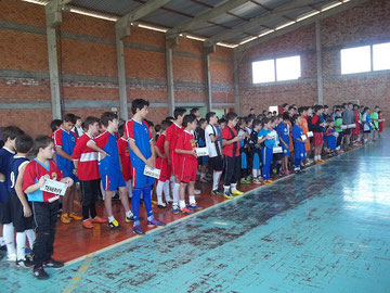 Solenidade de abertura Municipal Futsal de base Sub 12 e 14