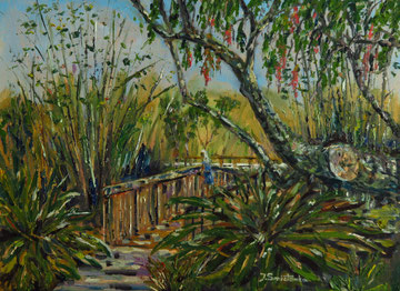 Garden Club, Oil/Panel, 9x12, $ 300