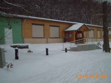 Die Schützenhalle im verschneiten Winter 2010