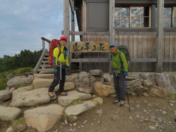 雲ノ平山荘を出発