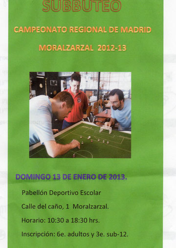 Cartel del campeonato regional a celebrar en Moralzarzal.