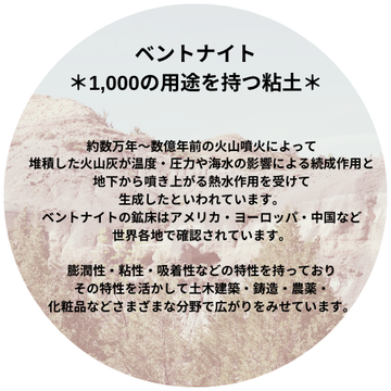 ベントナイト　1,000の用途と持つ粘土