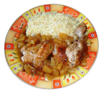 Brathähnchen mit Ananas