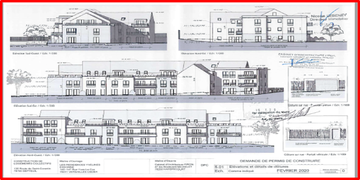 Extrait des plans de l’immeuble envoyés par la Mairie de Septeuil