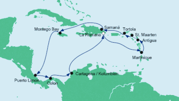 AIDA AIDAdiva Karibik Mittelamerika Kreuzfahrt