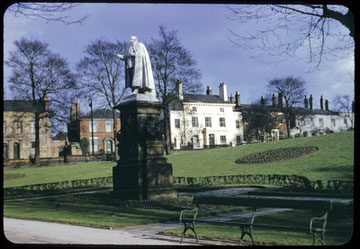 Photograph by Phyllis Nicklin  1954 of a bronze statue of King Edward VII in Highgate Park. Made in 1913 it formerly stood in Victoria Square and was restored in 2010 and now stands in Centenary Square. See Acknowledgements, Keith Berry.