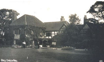 Hall Green Hall. Image from the Acocks Green History Society website, use permitted for non-commercial or educational purposes. see Acknowledgements.