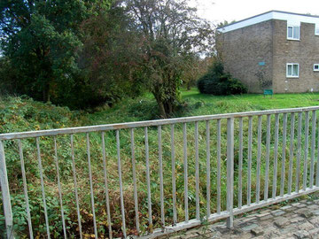 This bridge to the small housing estate was built in the same place as the original access across the moat.