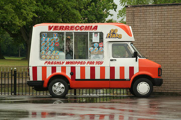 A Verrecchia ice cream van at Cannon Hill Park. © This 'All Rights Reserved' photograph is reproduced here courtesy of Trav28 Photography 2009 on flickr. See Acknowledgements.