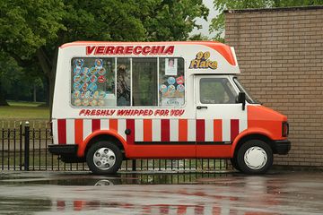 A Verrecchia ice cream van at Cannon Hill Park. © This 'All Rights Reserved' photograph is reproduced here courtesy of Trav28 Photography 2009 on Flickr. 