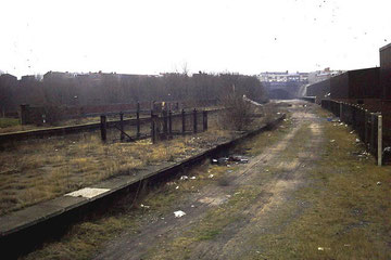 Remains of Hockley Station in the 1980s - photograph by Michael Westley