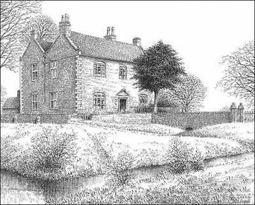 Peddimore Hall Farm drawn in 1948. Thanks for the use of this image to E W Green, Historic Buildings in Pen & Ink - The Work of William Albert Green.